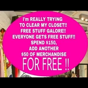 YUP, FREE! I MEAN SERIOUS BUSINESS #CLOSETCLEAROUT